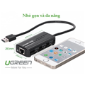 Bộ chia 3 cổng USB 3.0 tich hợp cổng mạng Gigabit 1000Mbps Ugreen 20265 cao cấp