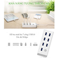 Bộ chia 7 cổng USB 3.0 UGREEN 20296 nguồn 12V/2A kèm sạc Mac, máy tính bảng, điệ