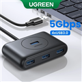 Bộ chia Hub USB 3.0 4 cổng màu đen dài 25cm Ugreen (50263) cao cấp