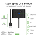 Bộ chia Hub USB 3.0 4 cổng màu đen dài 25cm Ugreen (50263) cao cấp