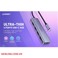 Bộ chia USB Type-C ra 4 cổng USB 3.0 có hỗ trợ nguồn Ugreen 70336 cao cấp