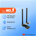 Bộ Chuyển Đổi Card WiFi PCIe Mercusys MA30E Bluetooth 5.0 Băng Tần Kép Tốc Độ 12