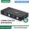 Bộ chuyển tín hiệu 2 CPU dùng 1 Màn hình KVM Switch USB Chính hãng Ugreen 30357 