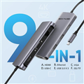 Bộ chuyển USB Type-C to HDMI 4K@60Hz/VGA/ Hub USB 3.0/ SD/TF/Lan Gigabit PD 100W