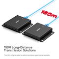 Bộ mở rộng USB 150M qua mạng Lan với Hub 4 cổng UNITEK U1222ABK01-EU cao cấp
