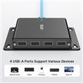 Bộ mở rộng USB 150M qua mạng Lan với Hub 4 cổng UNITEK U1222ABK01-EU cao cấp