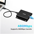 Bộ mở rộng USB 150M qua mạng Lan với Hub 4 cổng UNITEK U1222ABK01-EU cao cấp