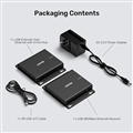 Bộ mở rộng USB 150M qua mạng Lan với Hub 4 cổng UNITEK U1222ABK01-EU cao cấp