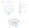 Bộ phát wifi Unifi U7 Pro (U7-Pro), Chuẩn WiFi 7 BE, 300+ User, Uplink 2.5Gb, Ph