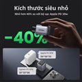 Bộ sạc nhanh GaN 30W UGREEN X513 55530 cổng USB Type-C cao cấp