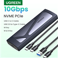 Box ổ cứng SSD M.2 hỗ trợ NVME+SATA USB Type-C 3.2 GEN2 tốc độ 10Gbps Ugreen 902