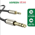 Cáp âm thanh 3.5mm sang 6.5mm dài 10m UGREEN 40808 cao cấp