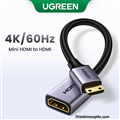 Cáp chuyển đổi Mini Hdmi sang Hdmi Cho Camera / TV / PC Ugreen 4K@60Hz Ugreen 90