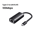 Cáp chuyển đổi USB Type-C 3.1 sang Lan Gigabit 100Mbps Ugreen 15633 cao cấp