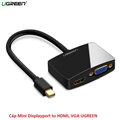 Cáp chuyển Mini Displayport sang HDMI & VGA Ugreen