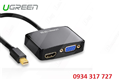 Cáp chuyển Mini Displayport sang HDMI & VGA Ugreen