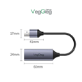 Cáp Chuyển USB 3.0 sang LAN 100/1000 VegGieg V-K306 cao cấp
