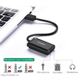 Cáp chuyển USB Sound Card UGREEN 30724 3.5mm Headphone và Microphone Jack (black