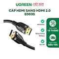 Cáp HDMI 2.0 dài 1mét hỗ trợ 4K@60Hz Ugreen 35172 cao cấp
