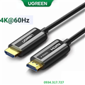 Cáp HDMI 2.0 sợi quang 10m Ugreen 50717 hỗ trợ 4K/60Hz cao cấp