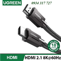 Cáp HDMI 2.1 dài 3M độ phân giải 8K@60Hz Ugreen 80602 cao cấp