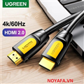 Cáp HDMI dài 1M Ugreen 10115 hỗ trợ  4K@60hz HDR 18Gbps cao cấp