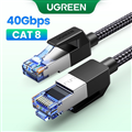 Cáp mạng Cat 8 Ugreen 30799 dài 15m đúc sẵn 2 đầu S/FTP 40Gbps bọc dù cao cấp