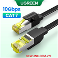 Cáp mạng Cat7 dây bện dẹt tốc độ 10Gbps dài 15M UGREEN NW189 40166 cao cấp