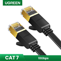 Cáp mạng đầu đúc UGREEN dẹt Cat7 U/FTP dài 20M (Black) 11267 cao cấp