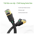 Cáp mạng đầu đúc UGREEN dẹt Cat7 U/FTP dài 20M (Black) 11267 cao cấp