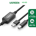 Cáp máy in USB 2.0 dài 10m có IC khuyếch đại Ugreen 10374 cao cấp