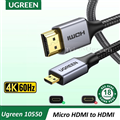 Cáp Micro HDMI sang HDMI 4K@60Hz dài 1M Hỗ trợ HDR, 3D, ARC Ugreen 10550 cao cấp