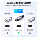 Cáp Micro HDMI sang HDMI 8K@60Hz dài 2M Hỗ trợ Dynamic HDR, eARC Ugreen 15517 ca