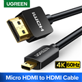 Cáp Micro HDMI sang HDMI dài 1,5M hỗ trợ 4K60Hz HDR Ugreen 30102 cao cấp