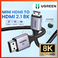 Cáp Mini HDMI sang HDMI 8K@60Hz dài 2M Hỗ trợ Dynamic HDR, eARC Ugreen 15515 cao