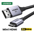 Cáp Mini HDMI sang HDMI 8K@60Hz dài 2M Hỗ trợ Dynamic HDR, eARC Ugreen 15515 cao