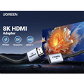 Cáp nối dài HDMI 2.1 âm-dương dài 15cm 8K@60Hz, 4K@240HzUgreen 15518 cao cấp