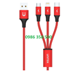 Cáp sạc đa năng 3 trong 1 USB-A to USB-C / Micro USB / Lightning (Red Edition) U