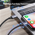 Cáp sạc, dữ liệu USB Type-C sang Lightning dài 2M chuẩn MFI Apple, sạc nhanh 3A 