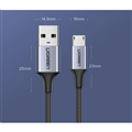 Cáp sạc micro USB 2.0 dài 2m bọc dù sạc 2.4a QC3.0 Ugreen 60148 sạc nhanh cao cấ