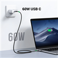 Cáp sạc nhanh, dữ liệu 60W USB C dài 1M bọc nylon Ugreen 50150 cao cấp