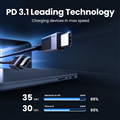 Cáp sạc USB-C sang USB-C 240W 5A dài 0.5m Ugreen L513 45066 cao cấp