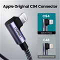 Cáp sạc USB Type-C sang Lightning dài 1M bẻ góc 90 độ chuẩn MFI Apple, sạc nhanh