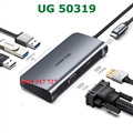 Cáp Type C to HDMI, VGA, USB 3.0 hỗ trợ sạc USB C Ugreen 50319