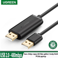 Cáp USB 2.0 Data Link dài 2m chính hãng Ugreen 20233 cao cấp