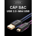 Cáp USB 2.0 to USB Mini 1,5m mạ vàng Chính hãng Ugreen 10385 cao cấp