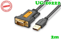 Cáp USB sang Com (RS232) dài 2m Ugreen 20222 cao cấp