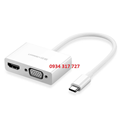 Cáp USB Type C ra HDMI, VGA Ugreen 30843 cao cấp