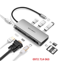 Cáp USB Type C To HDMI, VGA, USB, Lan, SD, TF, USB Type C Ugreen 40873