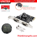 Card PCI-e sang 2 cổng Com (RS232) Unitek Y-7504B cao cấp